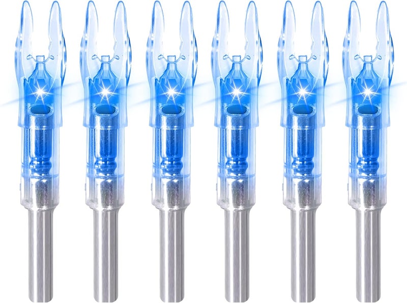 LEANPRO Store 6/12 PCS S Lighted Nocks for Arrows .244"/6.2mm Inside Diameter Lighted Arrow Nocks for Archery Hunting - Image 1